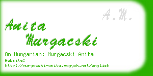 anita murgacski business card